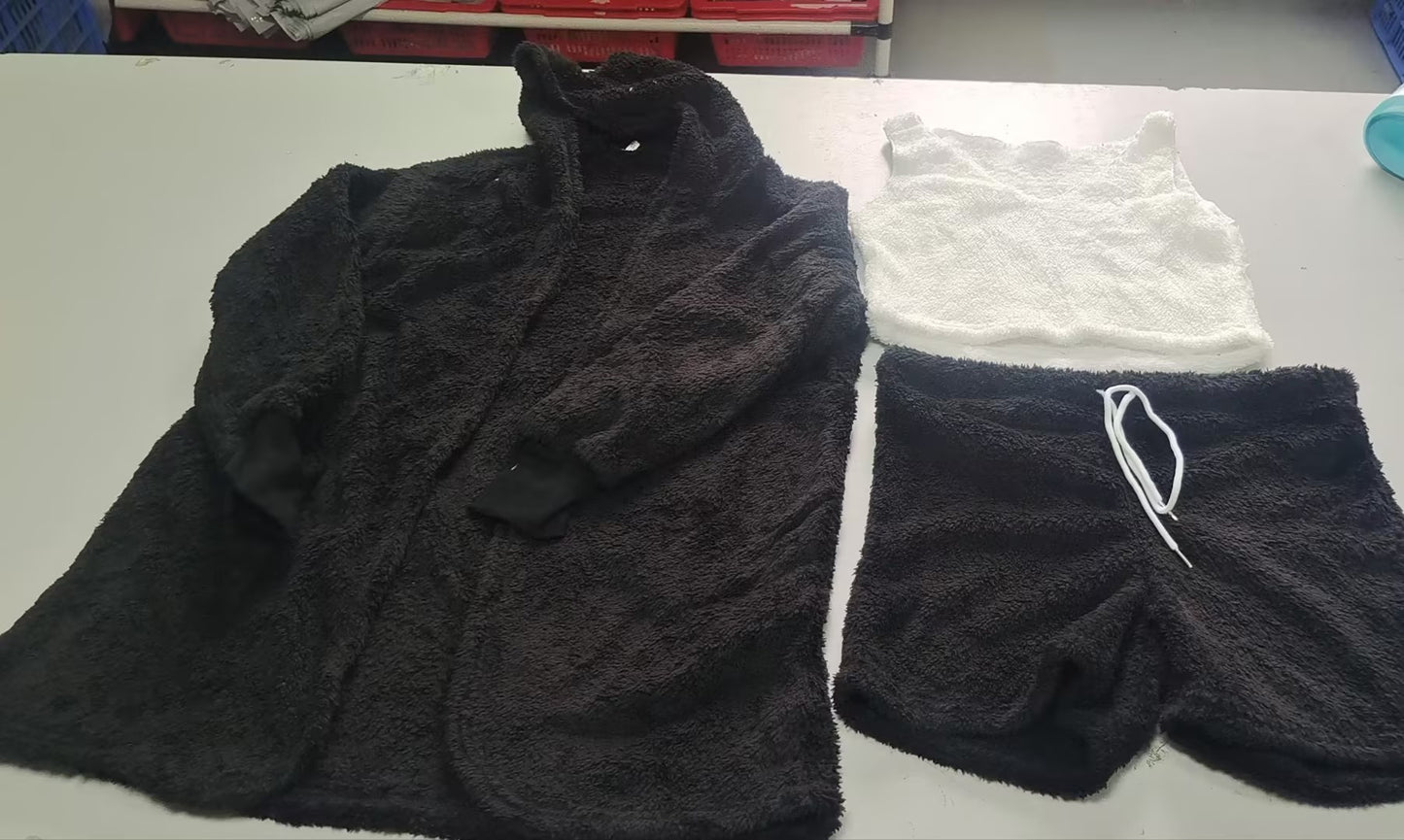 3-Piece Women's Velvet Pajama Set – Chic &amp; Cozy Loungewear